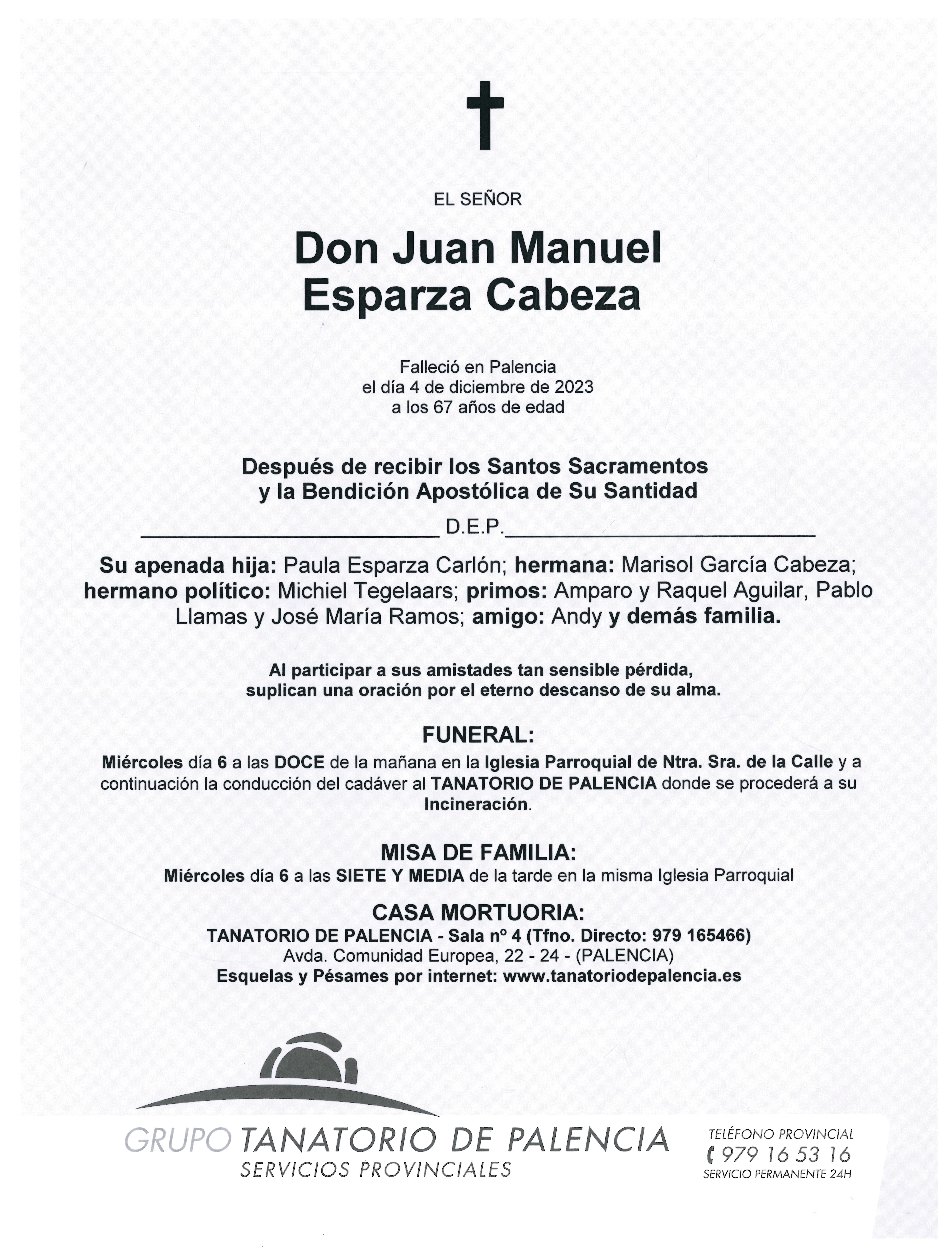 EL SEÑOR DON JUAN MANUEL ESPARZA CABEZA